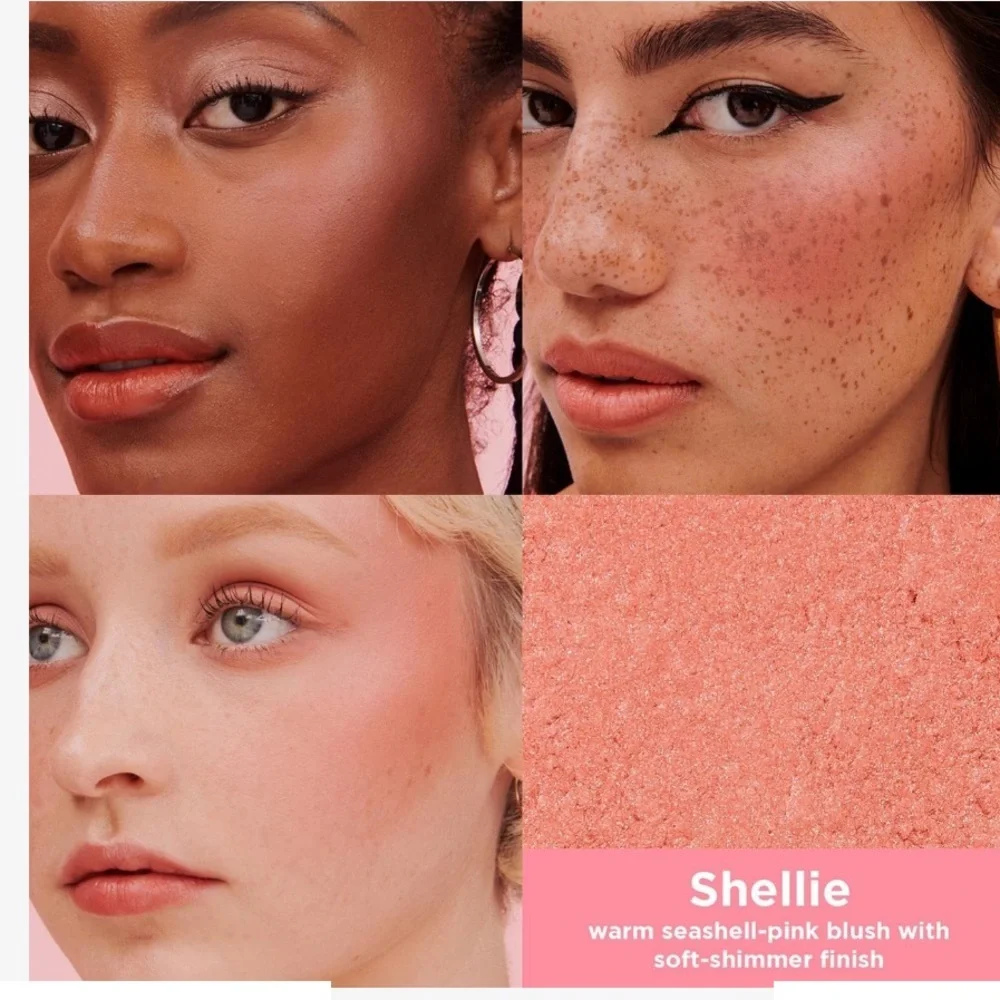 BENEFIT COSMETICS Silky Soft Powder Blush In Shellie (Warm Seashell Pink)